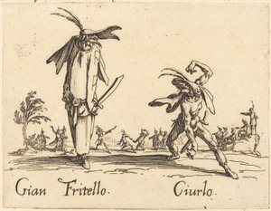 Gian Fritello és Ciurlo, c. 1622. alkotó: Jacques Callot