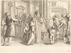 Nagyhercegnő a fiatal lányok körmenetén alkotó: Jacques Callot