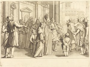 Nagyhercegnő a fiatal lányok körmenetén alkotó: Jacques Callot