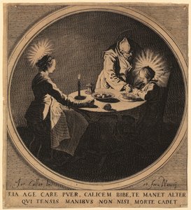 Szent család az asztalnál alkotó: Jacques Callot