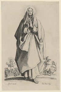Szűz Mária, 3. lap a „Jézus, a tizenkét apostol és Mária” sorozatból alkotó: Jacques Callot