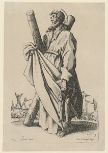 Szent András, a „Jézus, a tizenkét apostol és Mária” sorozat 6. lapja alkotó: Jacques Callot