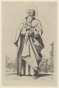 Szent Bertalan, a „Jézus, a tizenkét apostol és Mária” sorozat 12. lapja alkotó: Jacques Callot