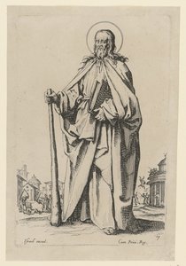 Szent Jakab, a Fiatalabb, a „Jézus, a tizenkét apostol és Mária” sorozat 9. lapja alkotó: Jacques Callot