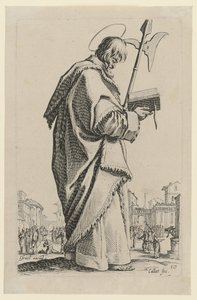 Szent Máté, a „Jézus, a tizenkét apostol és Mária” sorozat 13. lapja alkotó: Jacques Callot
