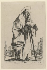 Szent Simon, a „Jézus, a tizenkét apostol és Mária” sorozat 14. lapja alkotó: Jacques Callot