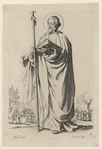 Szent Tamás, a „Jézus, a tizenkét apostol és Mária” sorozat 10. lapja alkotó: Jacques Callot