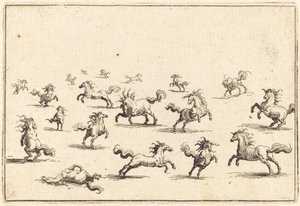 Futó lovak alkotó: Jacques Callot