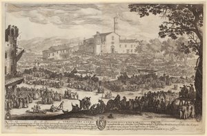 Impruneta-i vásár [firenzei változat] alkotó: Jacques Callot