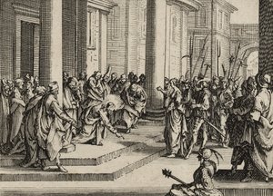 Jézus és a házasságtörőnő, 1635 alkotó: Jacques Callot