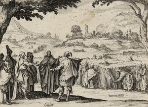 Jézus és a farizeusok, 1635 alkotó: Jacques Callot