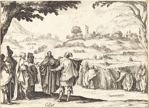 Jézus a farizeusokkal alkotó: Jacques Callot