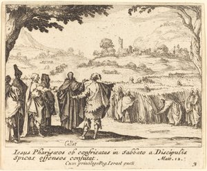 Jézus a farizeusokkal, 1635. alkotó: Jacques Callot