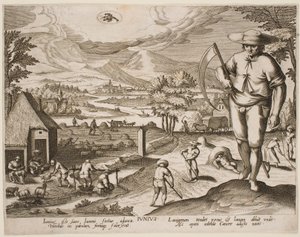 Június, „A hónapok” sorozatból alkotó: Jacques Callot