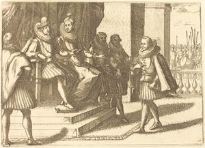 Király és királyné tanácskozásban a törökökről alkotó: Jacques Callot