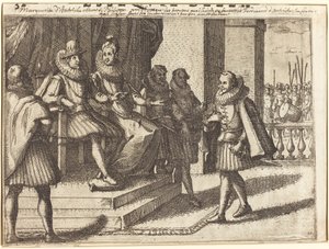 Király és királyné tanácskozásban a törökökről [recto] alkotó: Jacques Callot