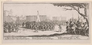 A csapatok besorolása, illusztráció A háború nagy nyomorúságaiból alkotó: Jacques Callot