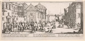 A kórház, illusztráció A háború nagy nyomorúságaiból alkotó: Jacques Callot