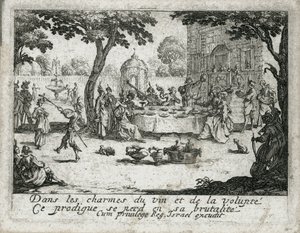 A tékozló fiú élete ... (metszet) alkotó: Jacques Callot