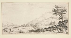 Vadászmadarak, a Tájképekből Giovanni de Medici számára alkotó: Jacques Callot