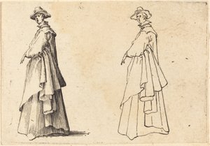 Hölgy nagykabátban alkotó: Jacques Callot