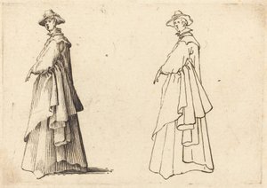 Hölgy nagykabátban alkotó: Jacques Callot