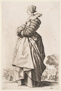 Hölgy muffal, a „Lotharingiai nemesség” sorozatból alkotó: Jacques Callot