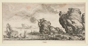 Le combat naval (Tengerészeti csata), a Landscapes for Giovanni de Medici című filmből alkotó: Jacques Callot