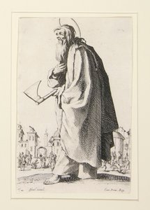 Állnak a nagy apostolok, akik a Megváltót, a Boldogságot és a Szent Mária apostolt képviselik alkotó: Jacques Callot