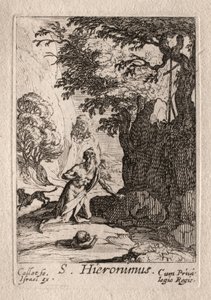 A bűnbánók: Szent Jeromos. alkotó: Jacques Callot