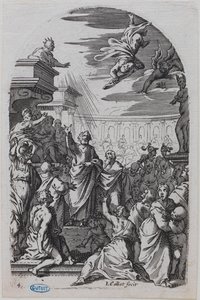 Róma képei, Simon mágus bukása alkotó: Jacques Callot