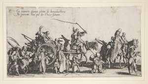 A cigányok menet közben; én alkotó: Jacques Callot