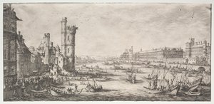 Párizs két nagyszerű kilátása: kilátás a Louvre-ra alkotó: Jacques Callot