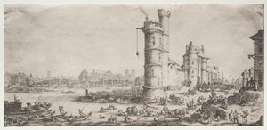 Párizs két nagyszerű kilátása: Kilátás a Pont Neuf-ra alkotó: Jacques Callot