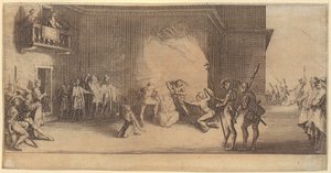 Az utolsó vacsora, a „A nagy passió” című sorozat 2. lapja alkotó: Jacques Callot