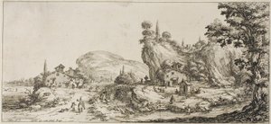 Áru betöltése, Firenzében tervezett különféle jelenetekből alkotó: Jacques Callot