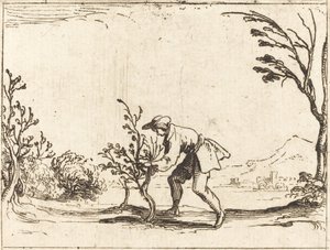 Férfi balzsamfát vág alkotó: Jacques Callot