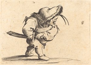 Férfi kardhúzásra készül alkotó: Jacques Callot