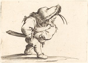Férfi kardhúzásra készül, c. 1622. alkotó: Jacques Callot