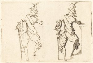 Krisztus és a házasságtörésen elhurcolt asszony, 1635. alkotó: Jacques Callot