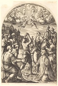 Szent István vértanúhalála, 16081611. alkotó: Jacques Callot