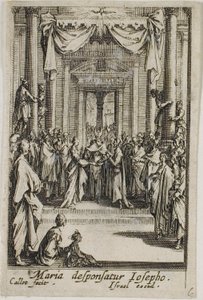 Mária feleségül veszi Józsefet, A Szűzanya életéből alkotó: Jacques Callot