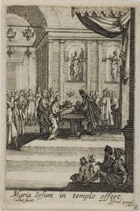Mária bemutatja Krisztust a templomban, A Szűzanya életéből alkotó: Jacques Callot