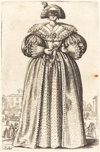 Álarcos Nemes Nő alkotó: Jacques Callot