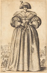 Álarcos nemesasszony alkotó: Jacques Callot