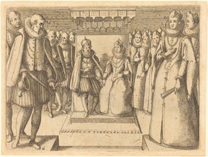 Osztrák Margit és III. Fülöp találkozója alkotó: Jacques Callot