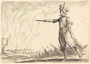 gyalogos katonai parancsnok, c. 1622. alkotó: Jacques Callot