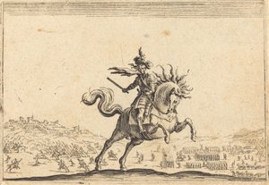 Katonai parancsnok lóháton, c. 1622. alkotó: Jacques Callot