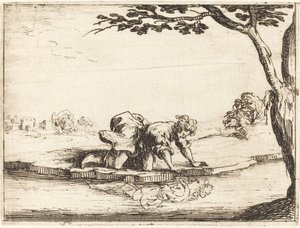 Nárcisz keres a vízben alkotó: Jacques Callot