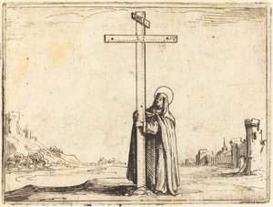 Apáca átöleli a Szent Keresztet alkotó: Jacques Callot